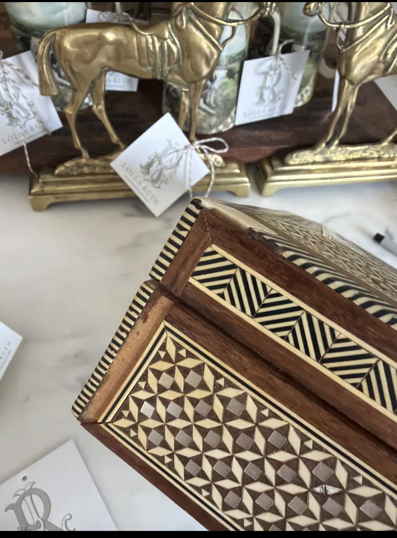 Syrian Damascus Mosaic Marquetry Jewelry Box