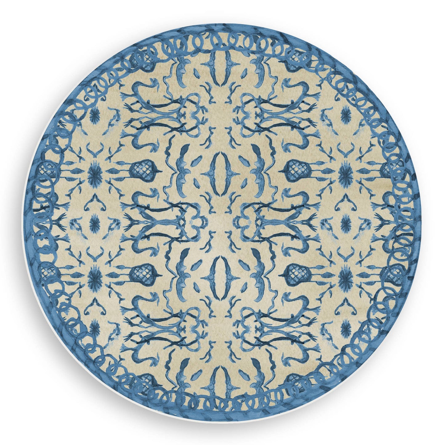 Blue & Tan Chinoiserie Vinyl Placemat