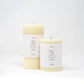 100% Beeswax Pillar Candles | Natural White