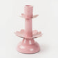 Lotus Bloom Tapered Pink Candleholders