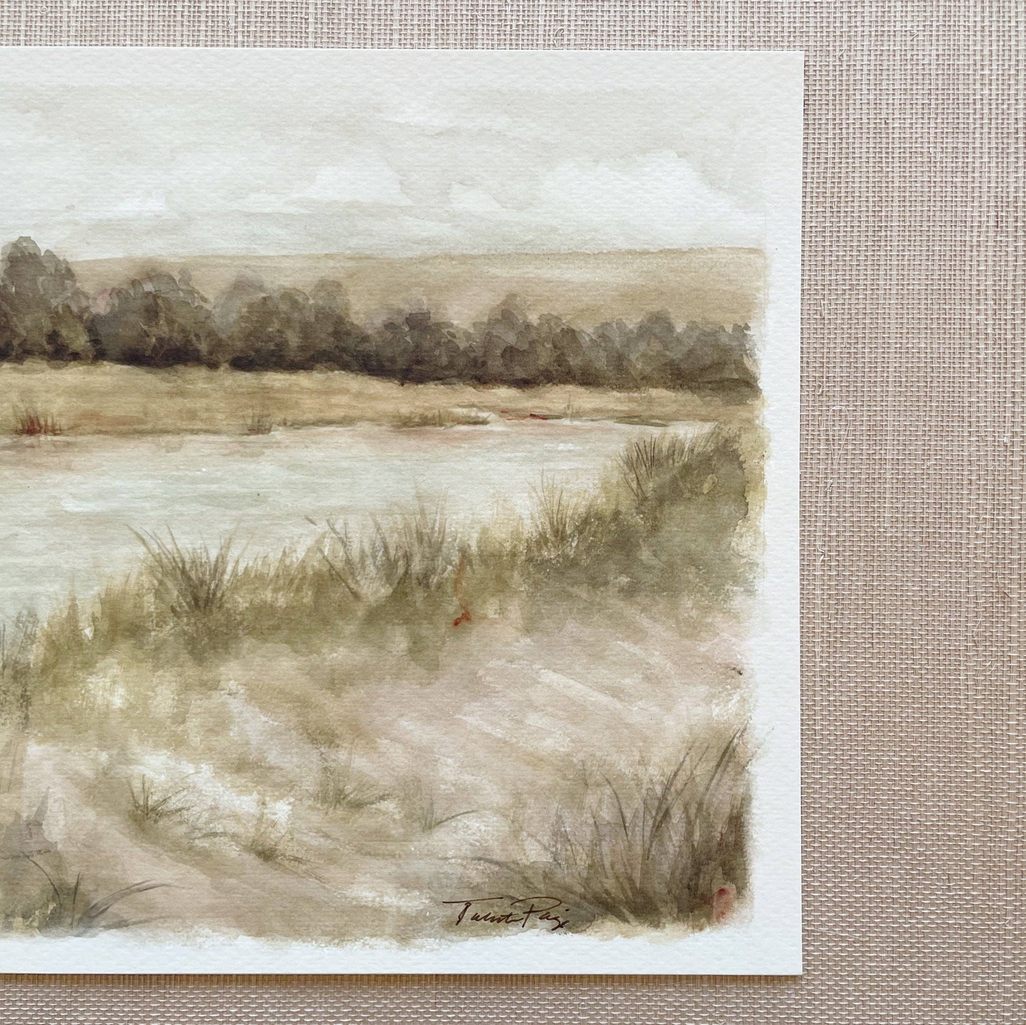 Beside Still Waters - Watercolor Giclée Paper Print