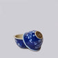 Tiny Blue and White Porcelain Plum Cachepot