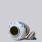 Blue and White Porcelain Floral Temple Jar