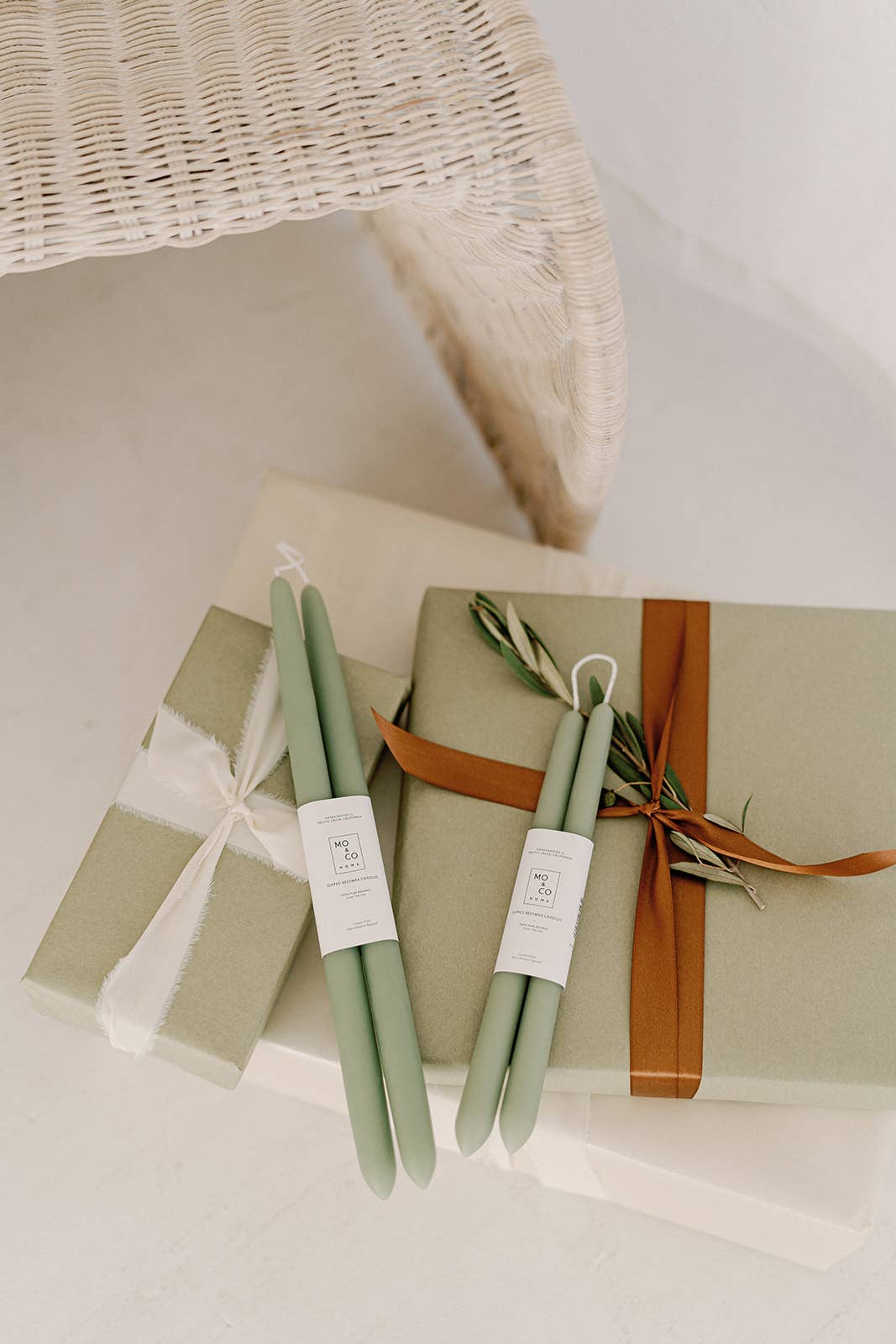 10" & 14" - 100% Beeswax Dipped Candles | Eucalyptus