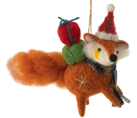 Red fox with presents