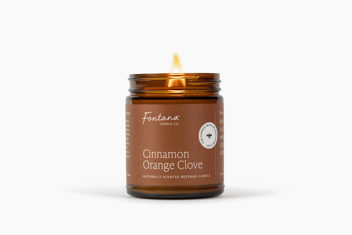 Cinnamon Orange Clove Beeswax & Essential Oil Jar Candle