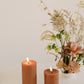 100% Beeswax Pillar Candles | Terra Cotta