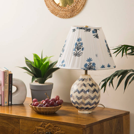 Azure Blossom Lampshade