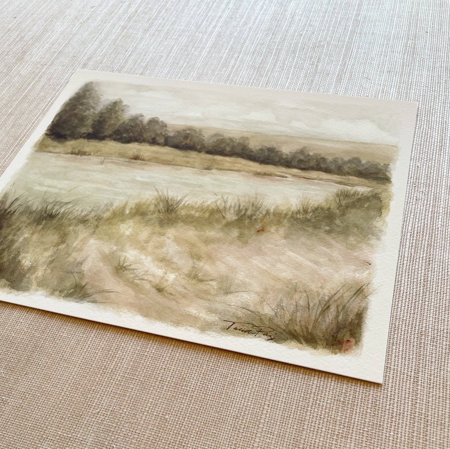 Beside Still Waters - Watercolor Giclée Paper Print