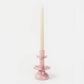 Lotus Bloom Tapered Pink Candleholders