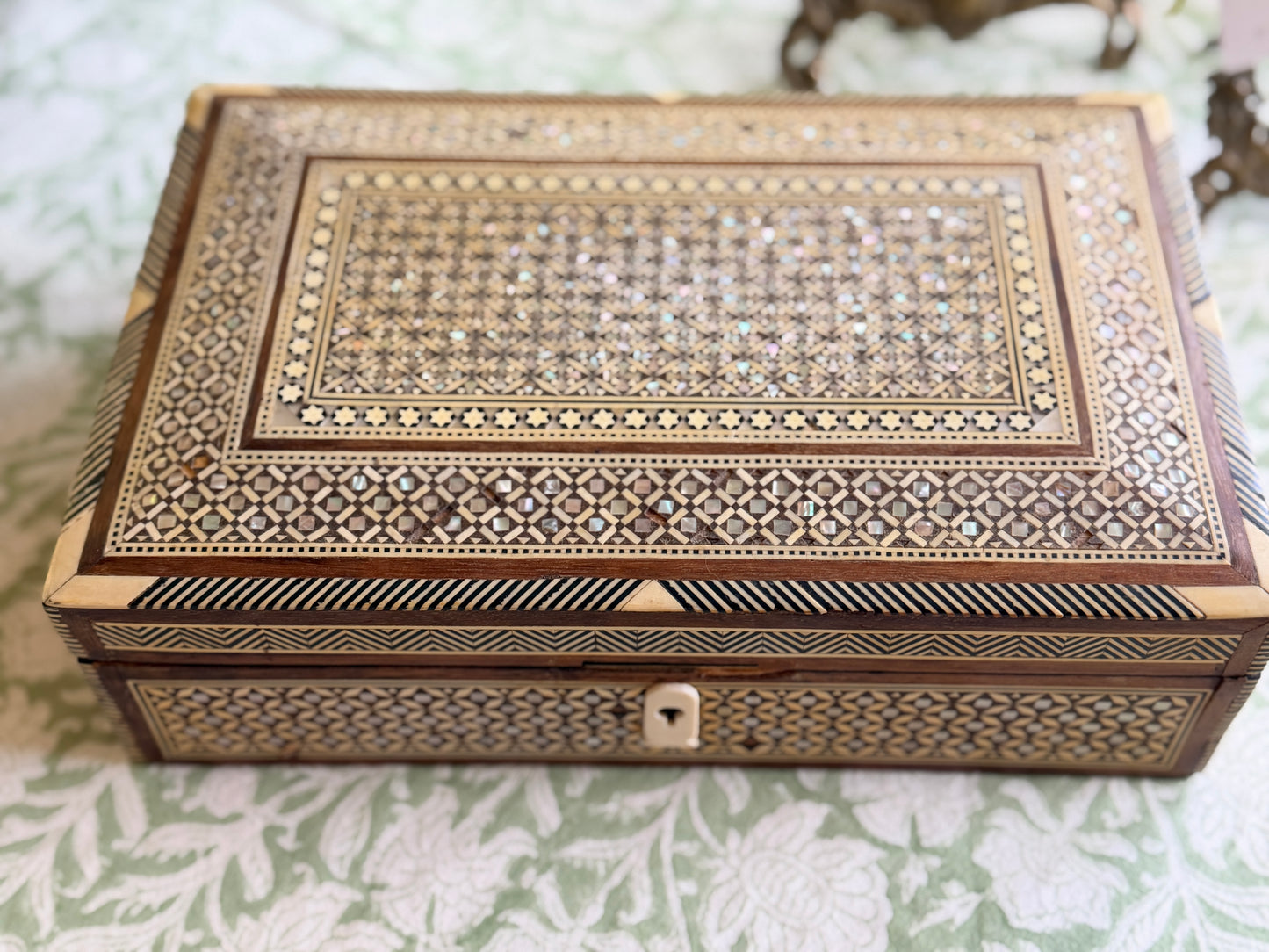 Syrian Damascus Mosaic Marquetry Jewelry Box
