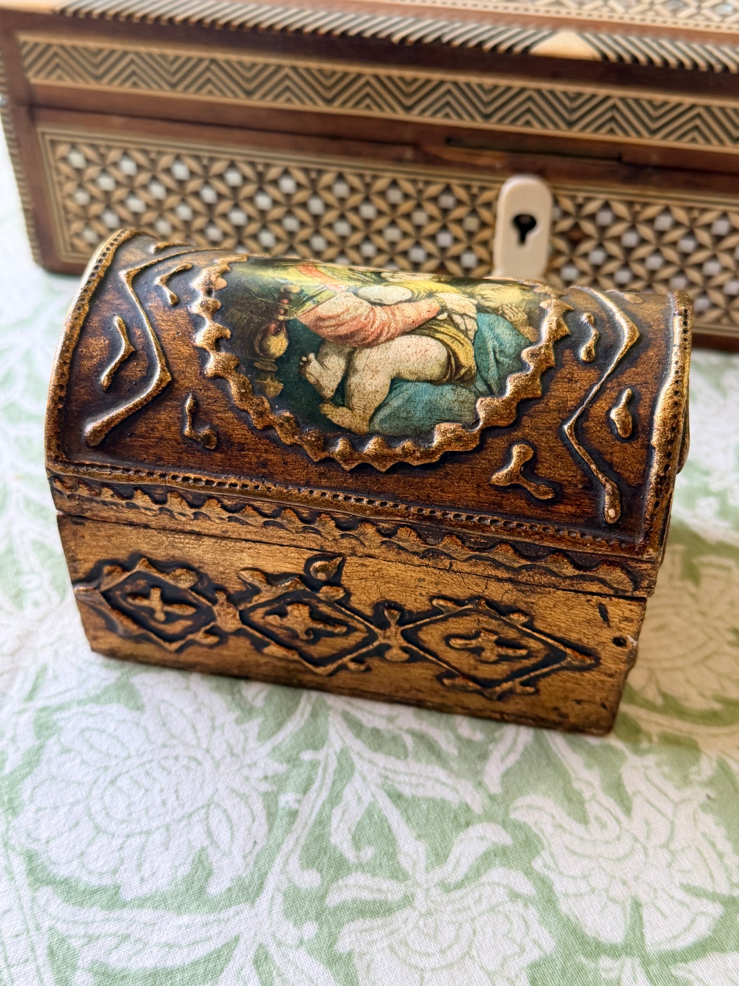 Vintage Florentine Gilt-Wood Box, Italy