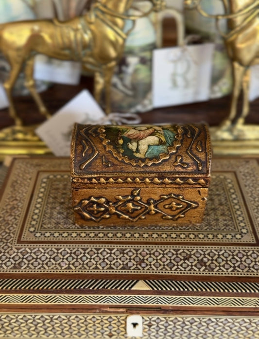 Vintage Florentine Gilt-Wood Box, Italy