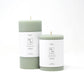 100% Beeswax Pillar Candles | Eucalyptus