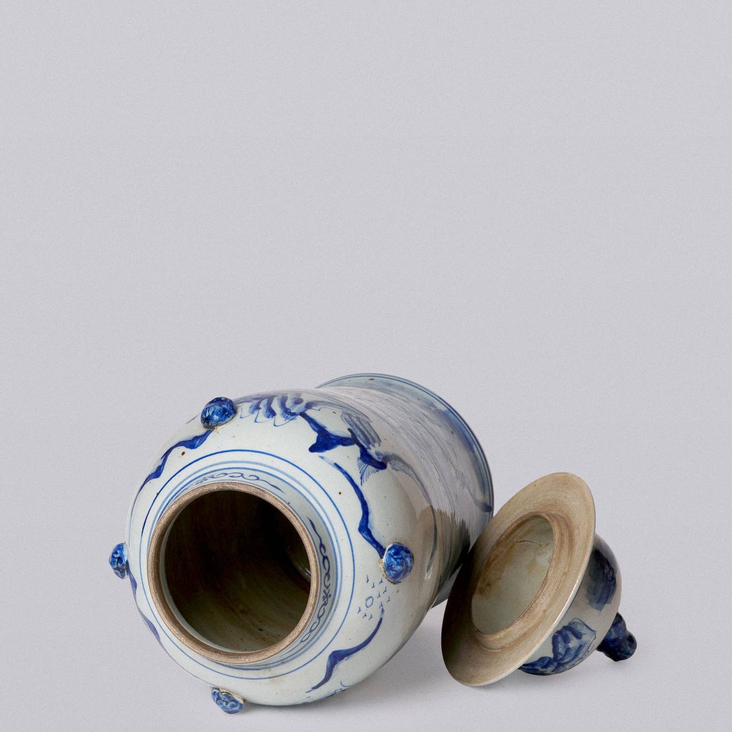 Blue and White Temple Jar