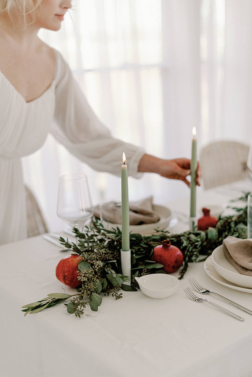 10" & 14" - 100% Beeswax Dipped Candles | Eucalyptus