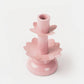 Lotus Bloom Tapered Pink Candleholders