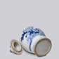 Blue and White Porcelain Floral Temple Jar