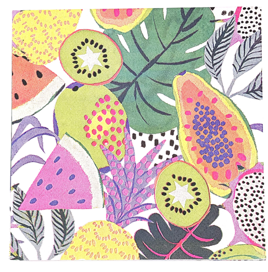 Cocktail Napkins | Tropical Fruit  - 20ct