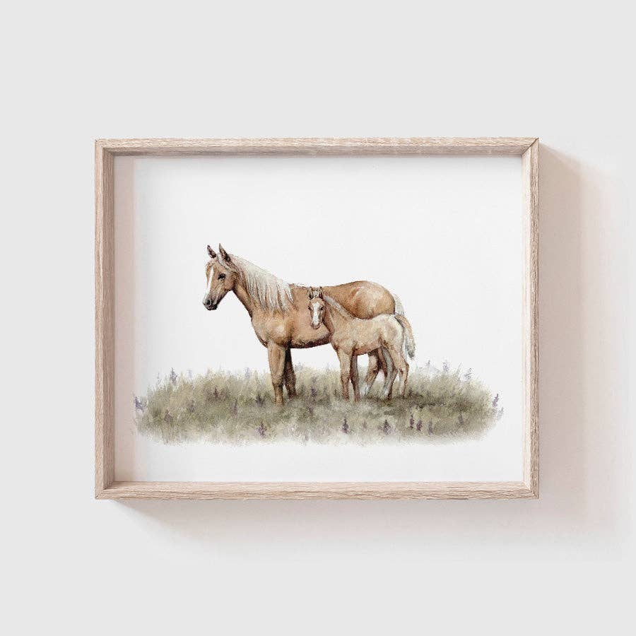 Horse and Foal Art Print